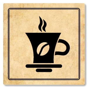 Kavárna, 80x80mm, pergamen, Utah